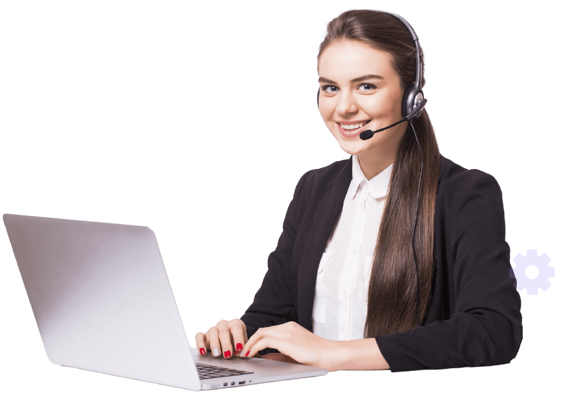 Mujer con computador 